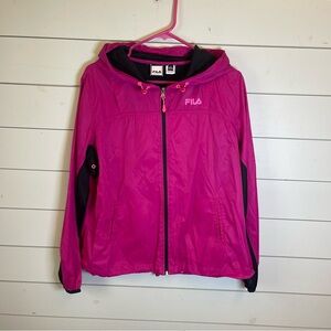 FILA windbreaker pink full zip jacket‎ women's size large